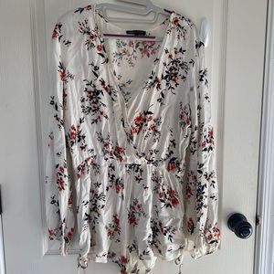 Pacsun White long Sleeve Romper